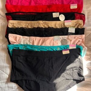 Cacique Vibrant Lace and Satin Panty Collection